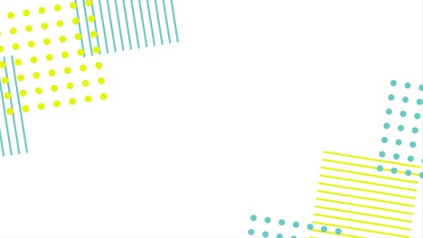 esta es una animación de ilustración de fondo animada de cuadrados brillantemente punteados y rayados que giran lentamente.