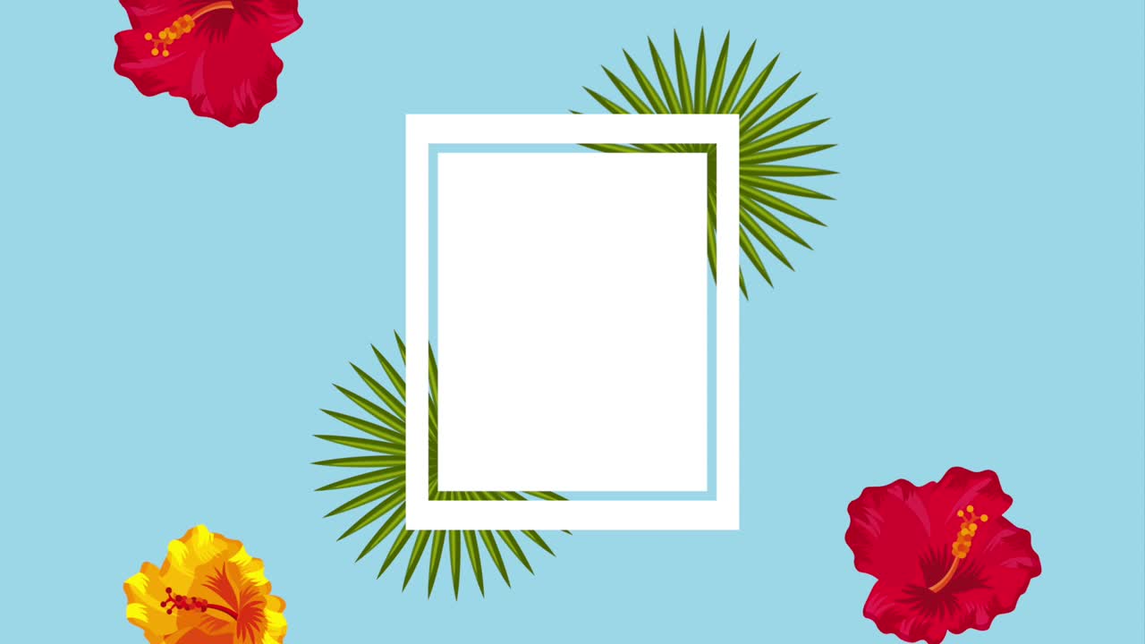 여름 열대 템플릿