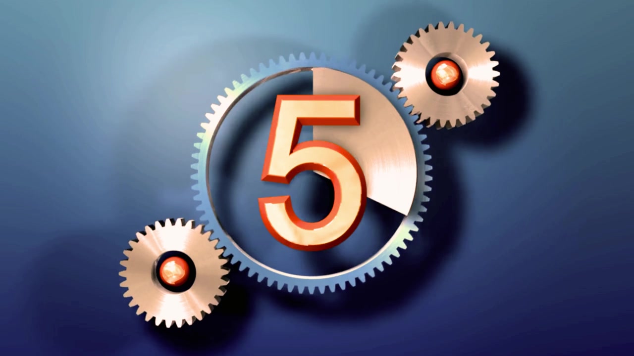 Digital Countdown Timer with Rotating Metallic Gears