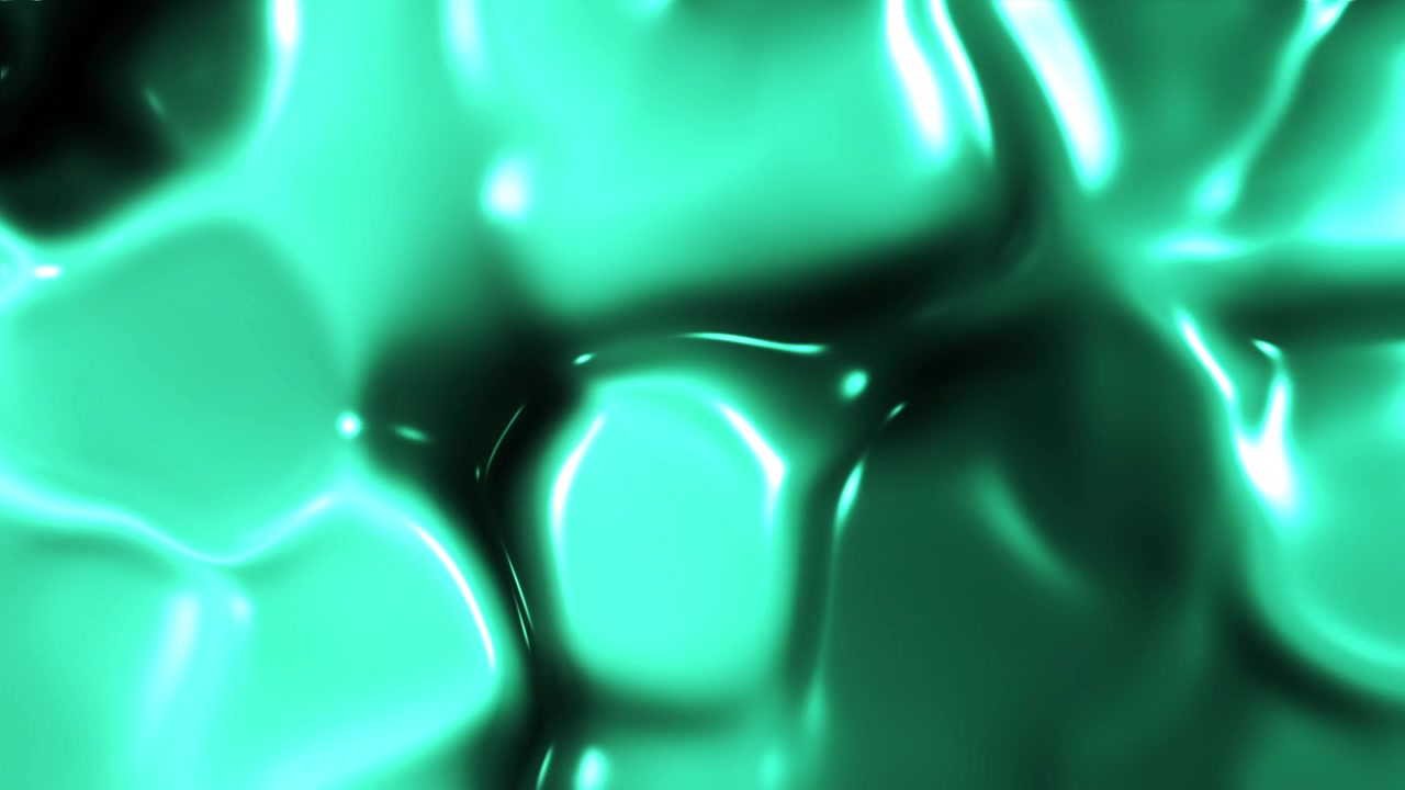 Abstract Green Fluid Background with Undulating Shimmering Surface
