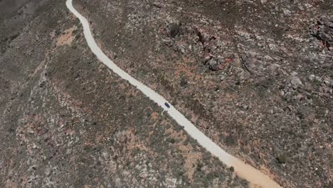 4x4 pickup truck driving on dirt roads on mountain passes in the cederberg with some scenic views and landscape