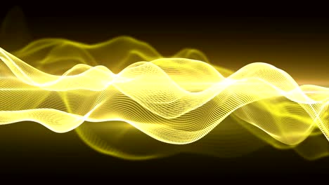 gold waving animation background, smoke flowing, seamless loop.