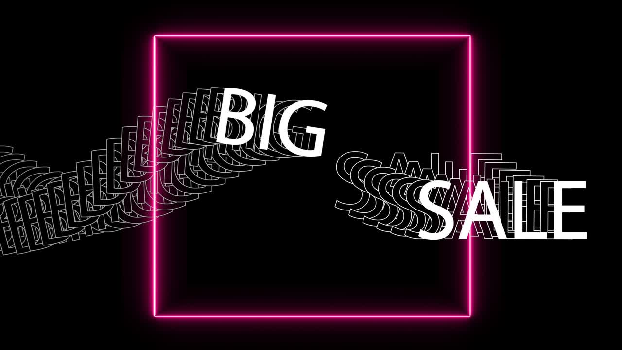 화려한 마젠타 네온 라인의 비디오 애니메이션, 네온 판매, 애니메이션 다채로운 조명, 판매 네온, 판매 배너, 소셜 네트워크 템플릿, 미니멀 디자인, 4k 애니메이션.