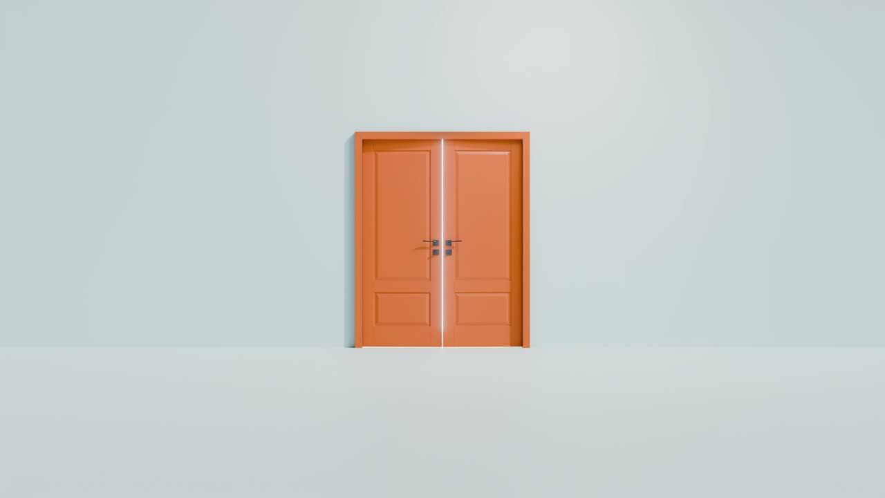 An open door represents new beginnings and opportunities