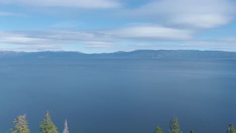 lago tahoe volar a través de los árboles sol de invierno