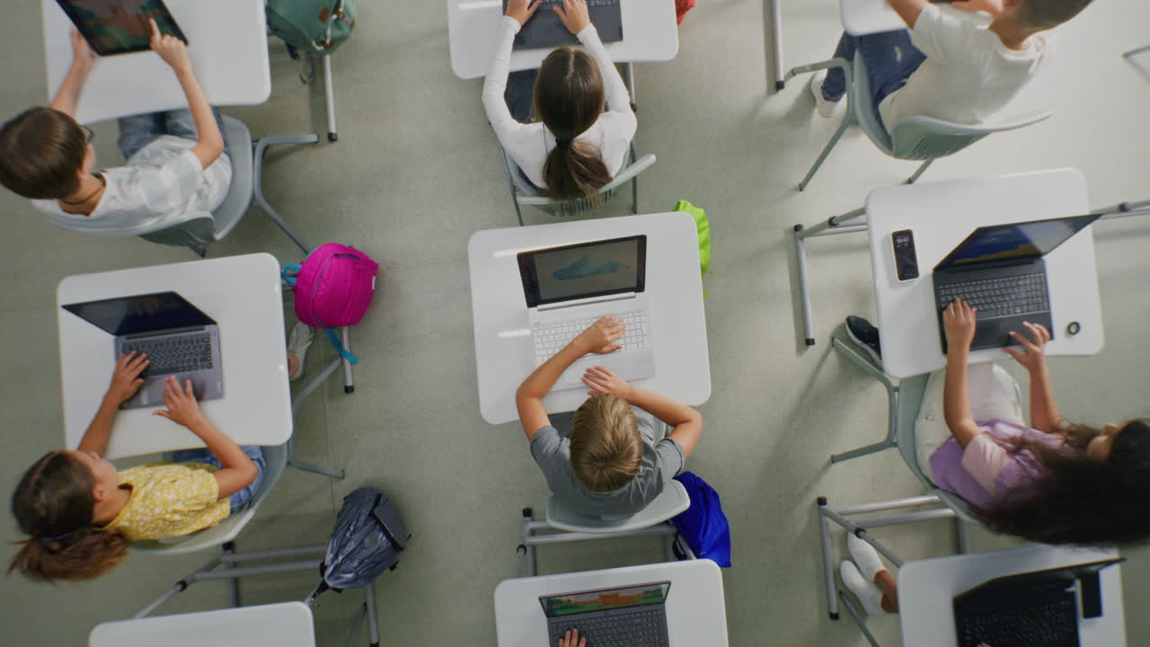 Music Teacher Guiding Primary School Boy to Play Piano Talented Student Practicing Keyboard