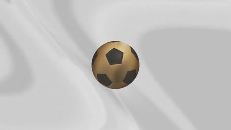Animation-Eines-Fußballs-Auf-Grauem-Hintergrund-Mit-Wellen