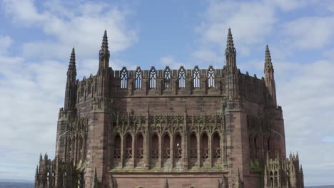 drone shot rising over liverpool cathedral 02