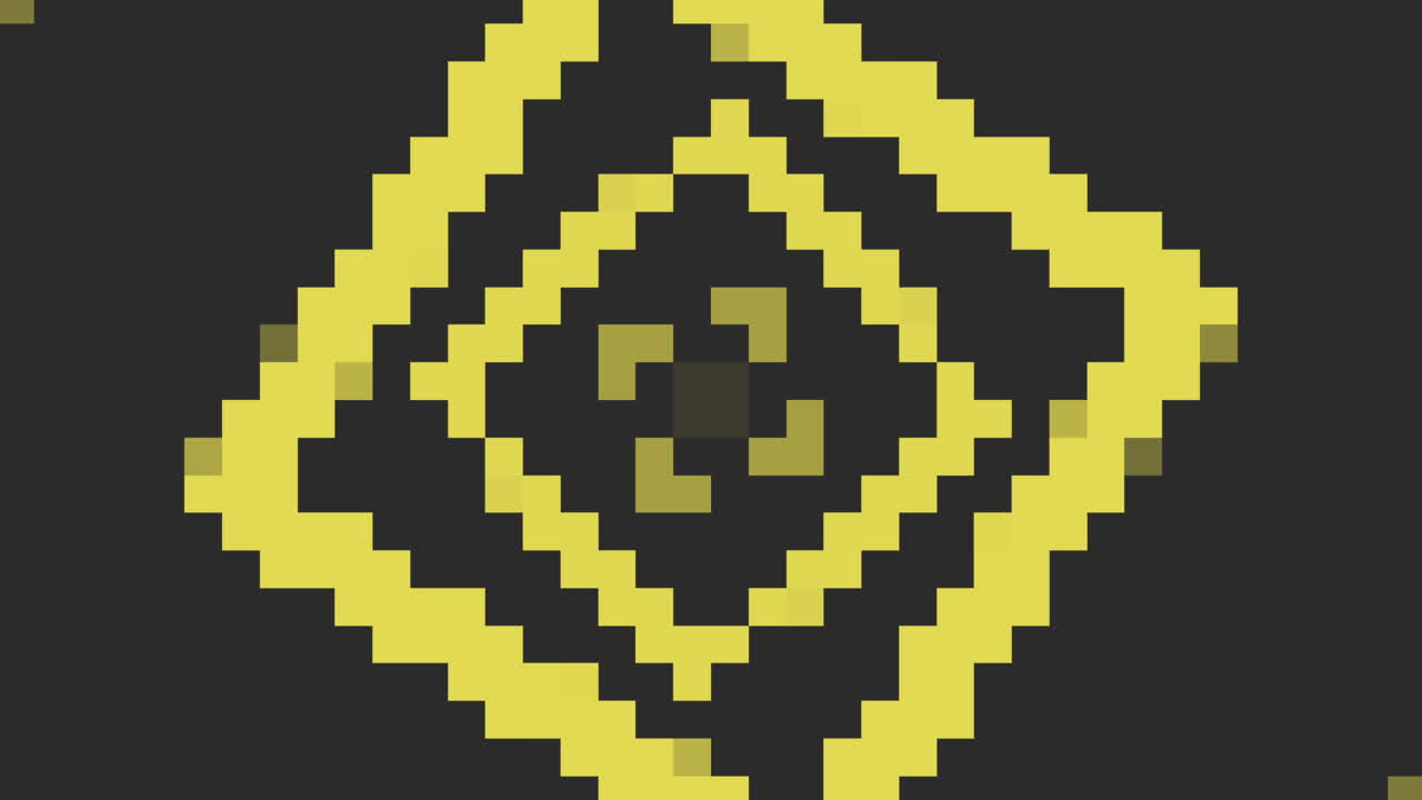 patrón de píxeles y cuadrados amarillos degradados