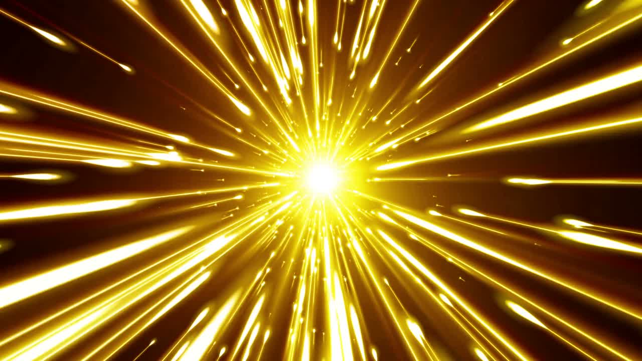 다이내한 빛의 터널: 밝은 선은 우리로부터 빠르게 멀어집니다.