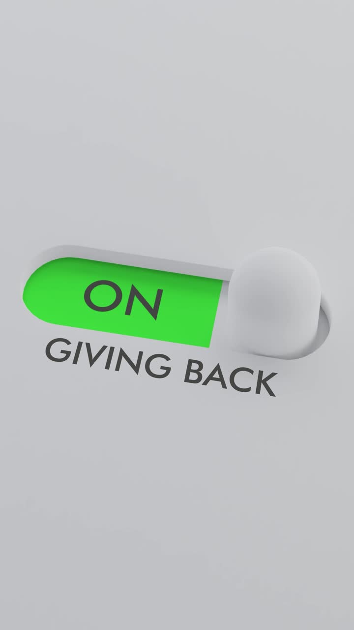 Switching on the GIVING BACK switch Vertical Video