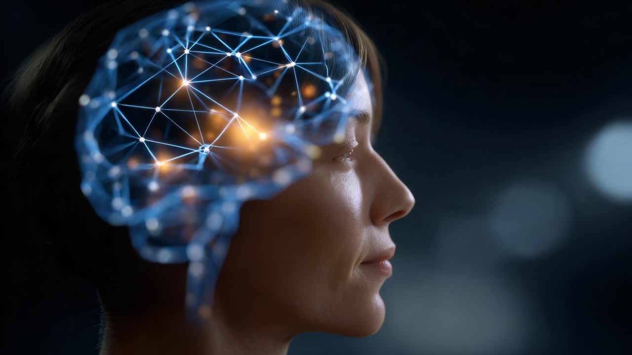 Exploring the Depths of Human Intelligence: A Visual Representation of Neuroconnections and Cognitive Processes in a Thoughtful Portrait