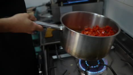 cocinar un plato delicioso en una cocina moderna