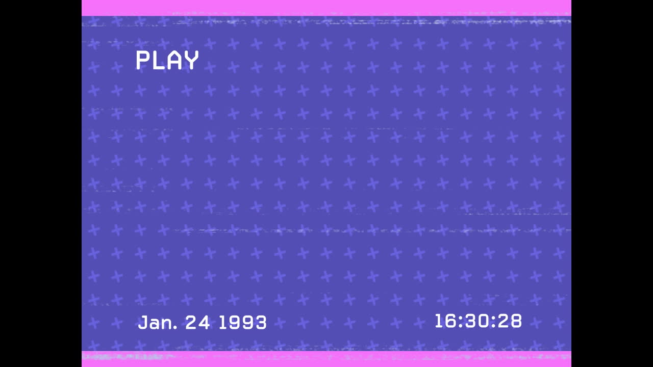 animación de interferencia de fallo sobre fondo rosa y negro