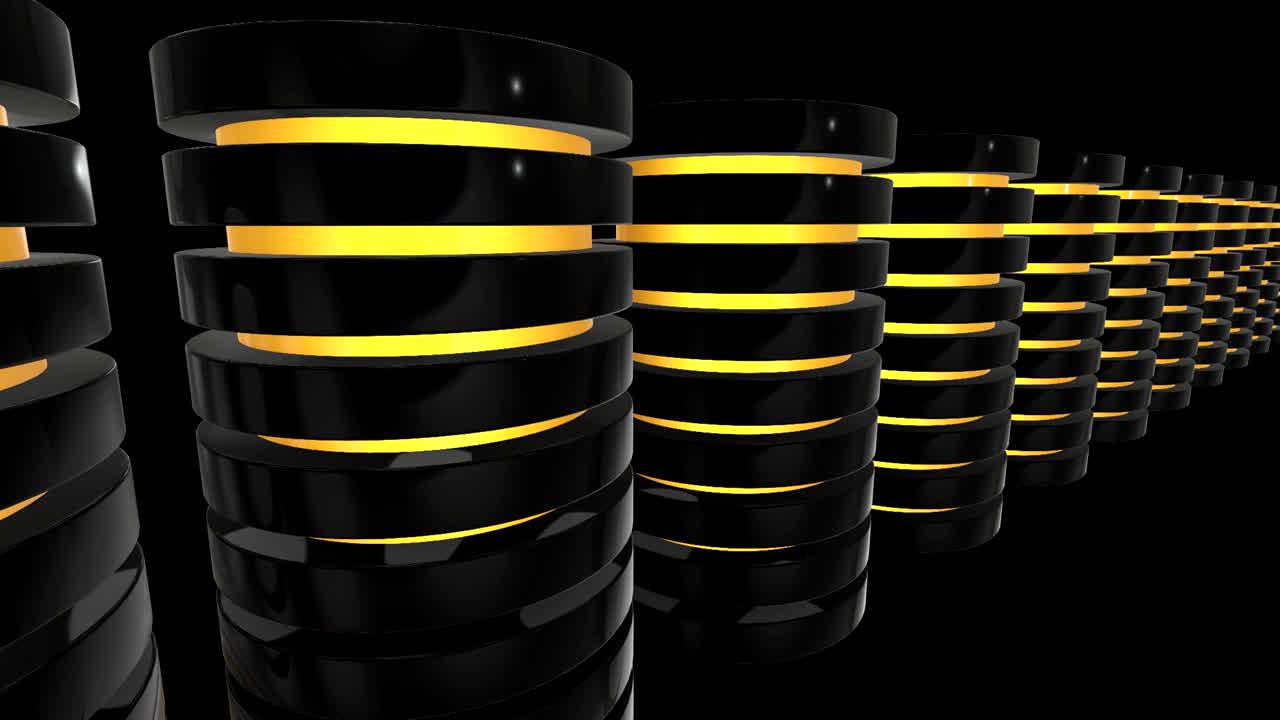 disco duro de servidor futurista y bloque de base de datos o célula de batería. alojamiento web o concepto de computación en la nube.