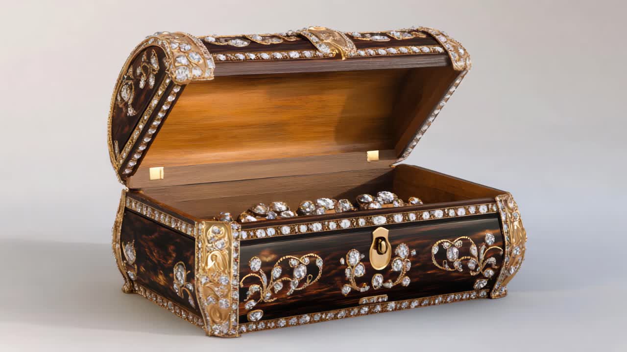Open Antique Jewelry Box