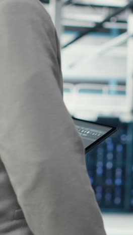 vertical video programmer in data center using tablet to manage software updates