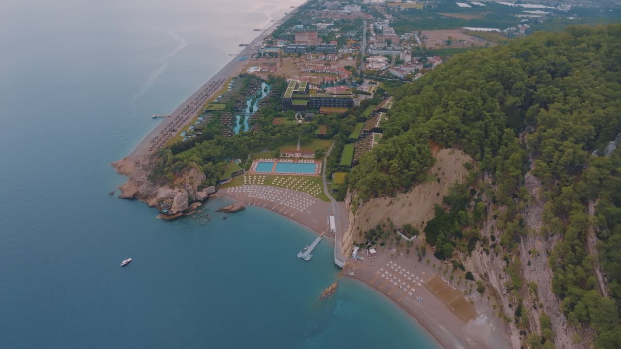 playa de lujo vista aérea