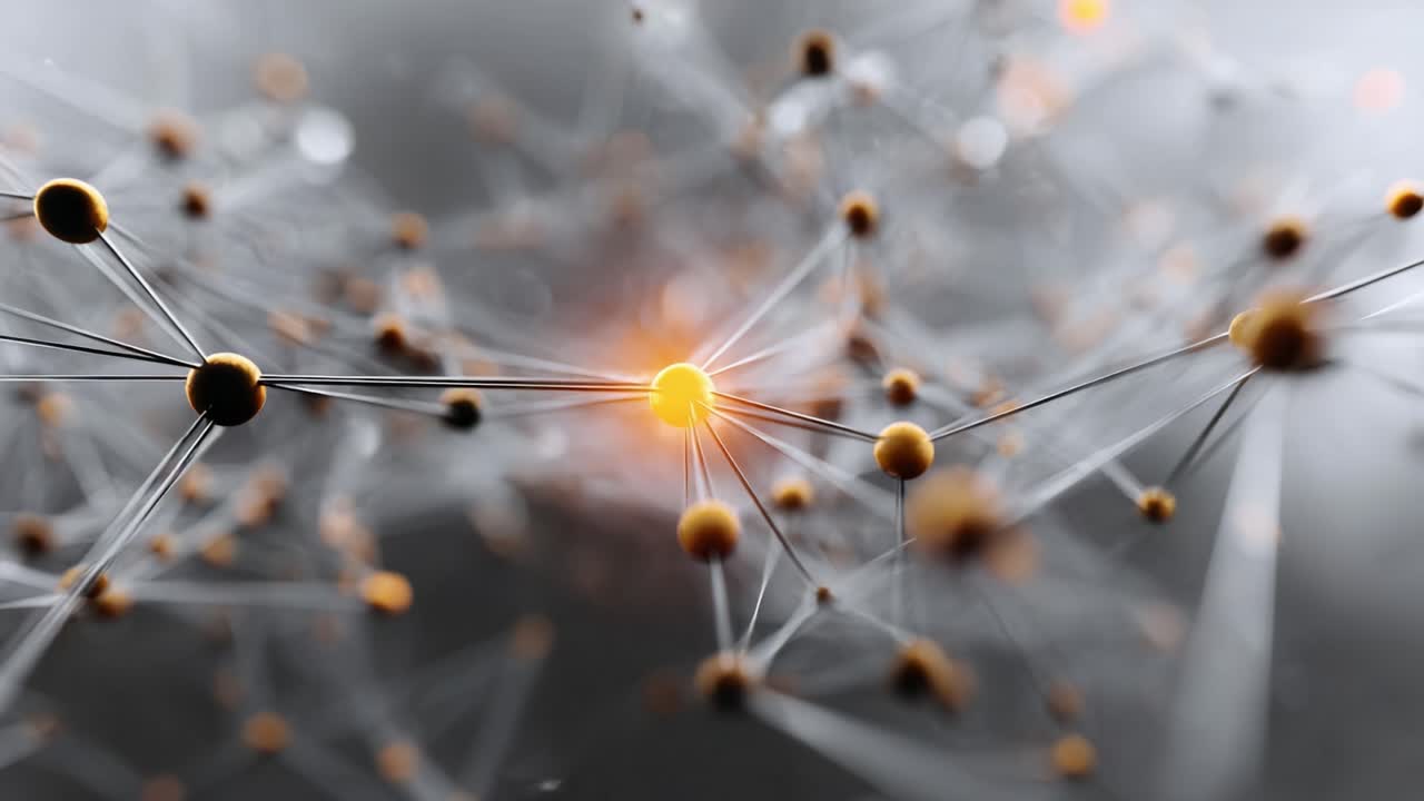 Exploring the Intricacies of Molecular Structures and Interconnected Networks in a Vividly Illuminated Scene of Atomic Connections and Interactions
