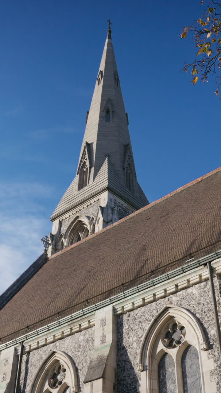 St Alban's Church Anglican church in Copenhagen, Denmark. Vertical