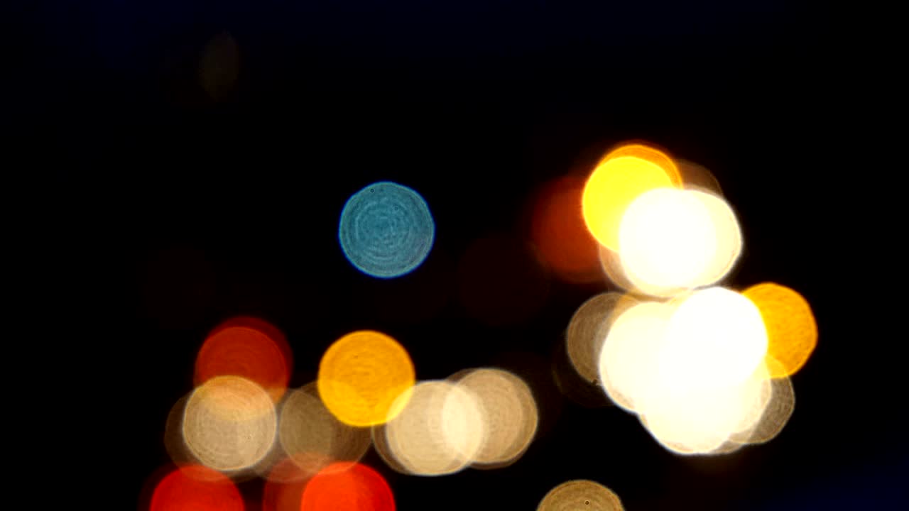 городской ночной трафик боке