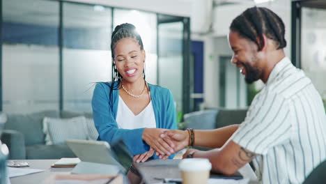 Tablet,-business-people-and-handshake