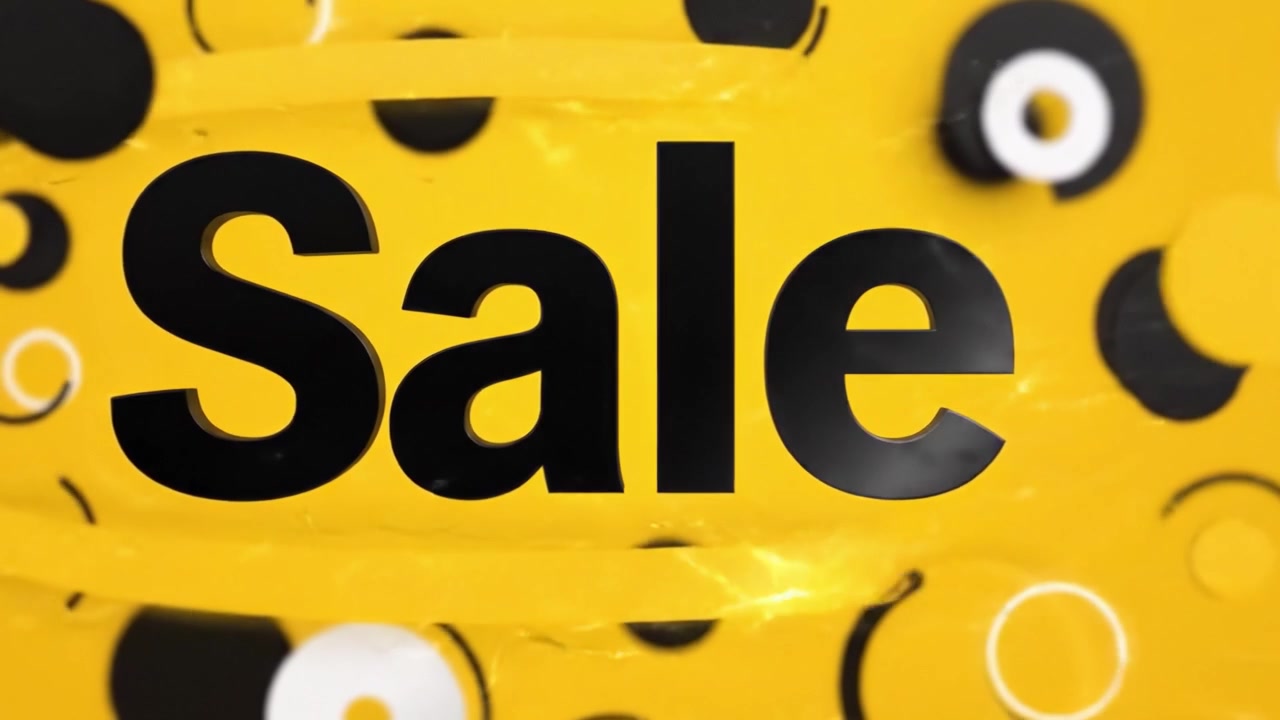 Uno sfondo giallo vibrante è arricchito da un audace testo 'Saldi', creando un'immagine accattivante che attira l'attenzione e trasmette entusiasmo per sconti e promozioni