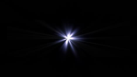 movimiento giratorio abstracto blanco azul brillante estallido de luz efecto de llamarada óptica fondo bucle sin costuras para superposición de pantalla. 4k llamaradas rayos de lámpara foco elemento de efecto de movimiento para título, tráiler, etc.