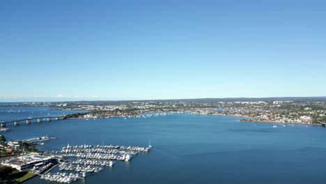 ocean waterfont properties with boats marina