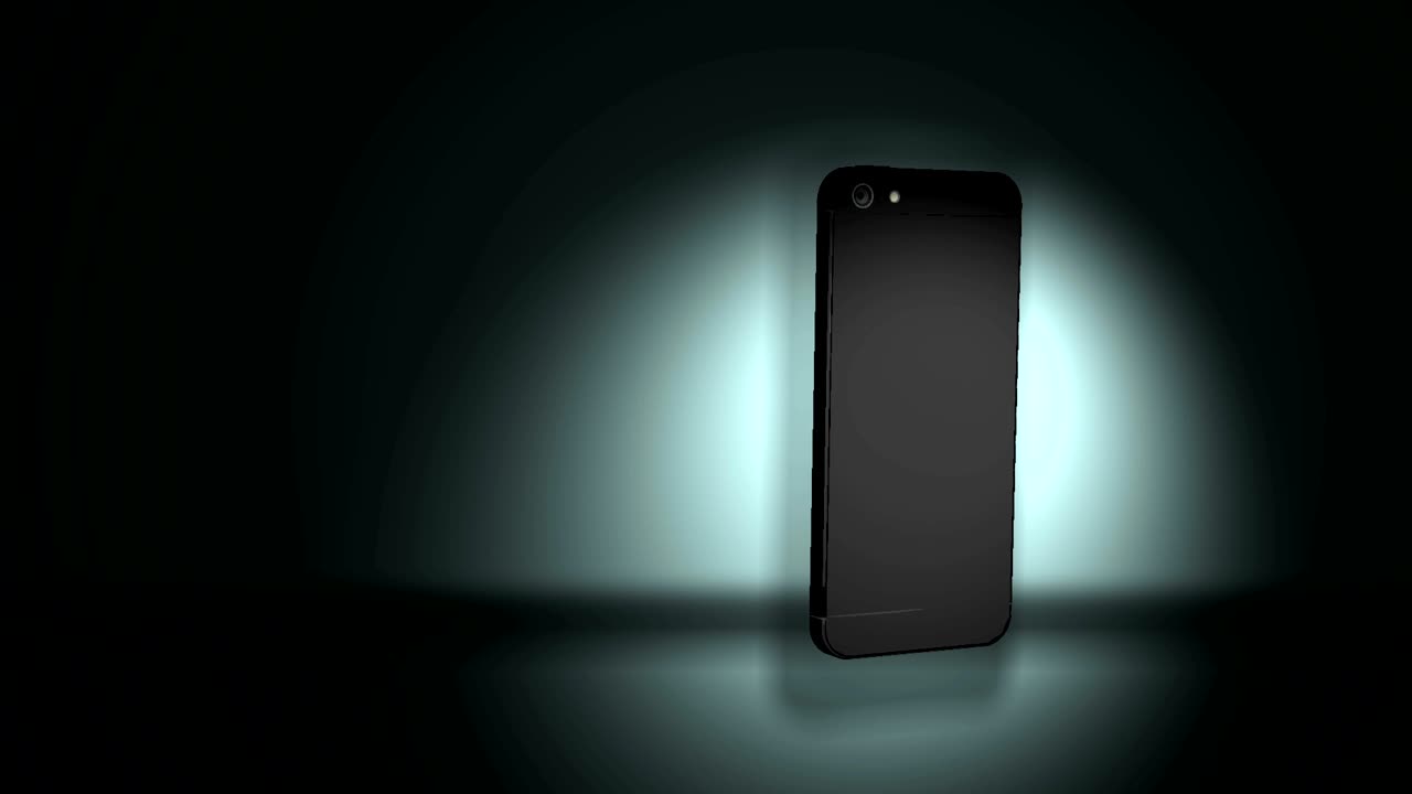 터치 스크린 장치, 크로마 키, 그린 스크린으로 스마트 폰 회전 루프의 클로즈업 애니메이션