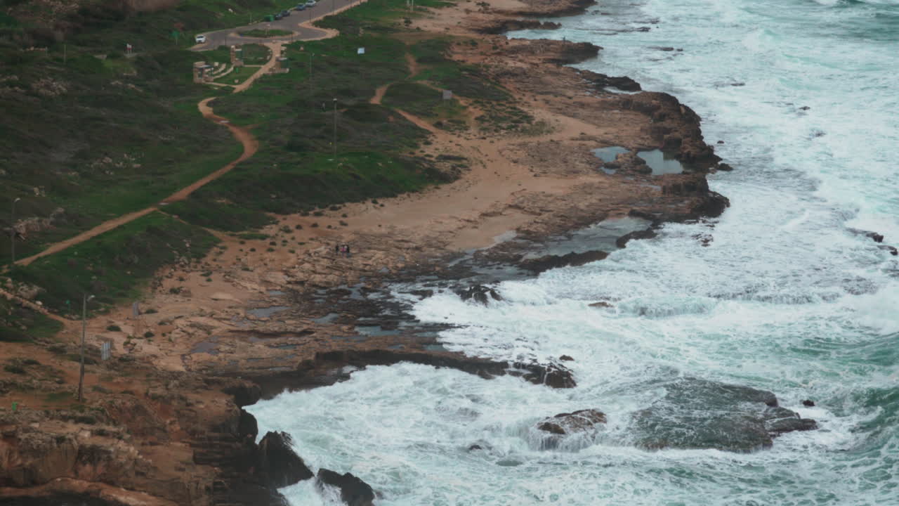 escena de la naturaleza con la costa de rosh hanikra