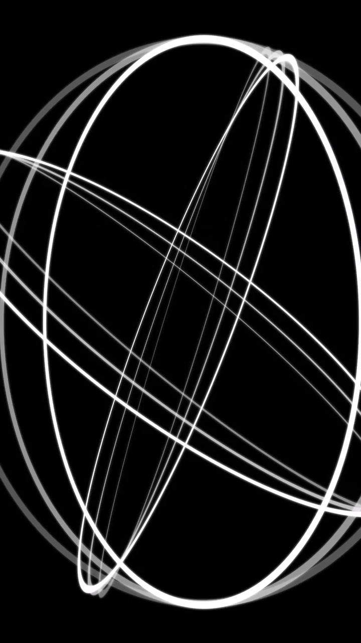 Animation of white circles moving over black background