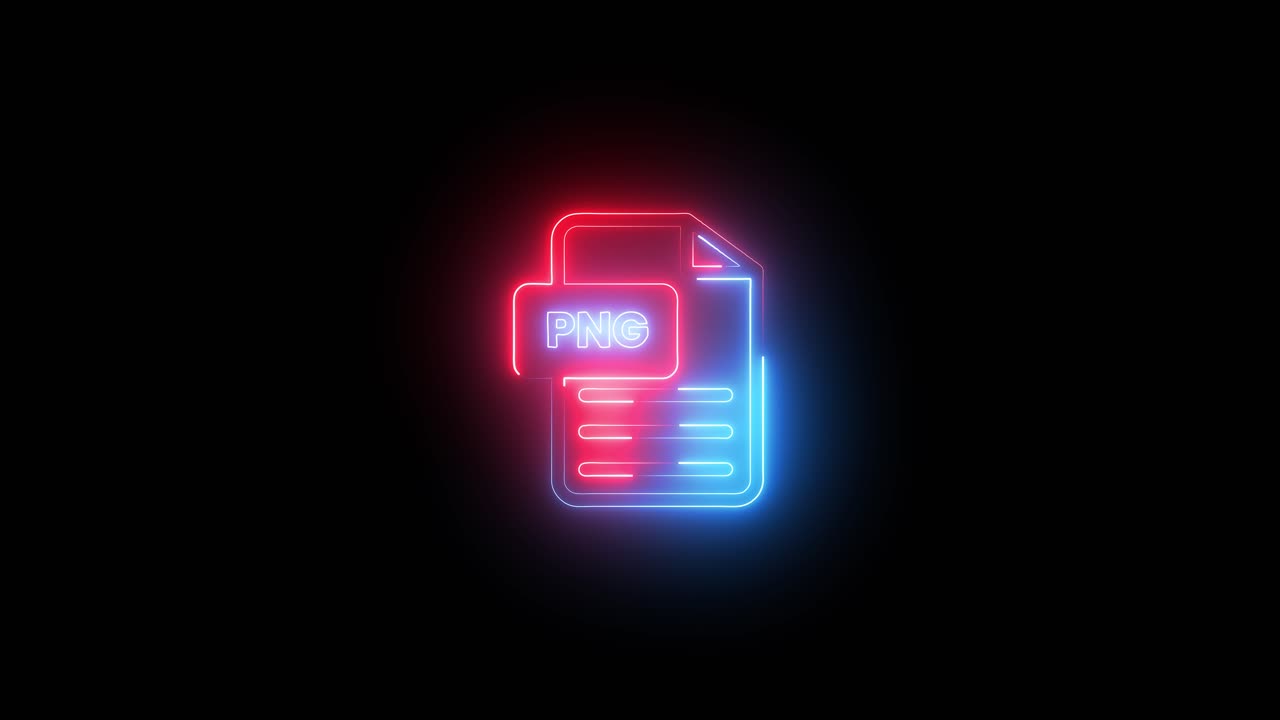 Neon PNG File Icon