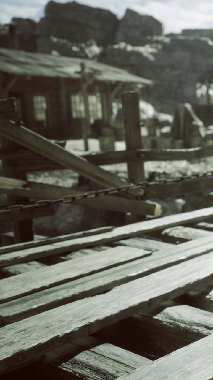 Weathered dock in an old fishing village at dawn revealing quiet beauty