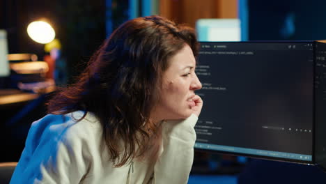 worried cybersecurity expert pouting after finding any security vulnerabilities