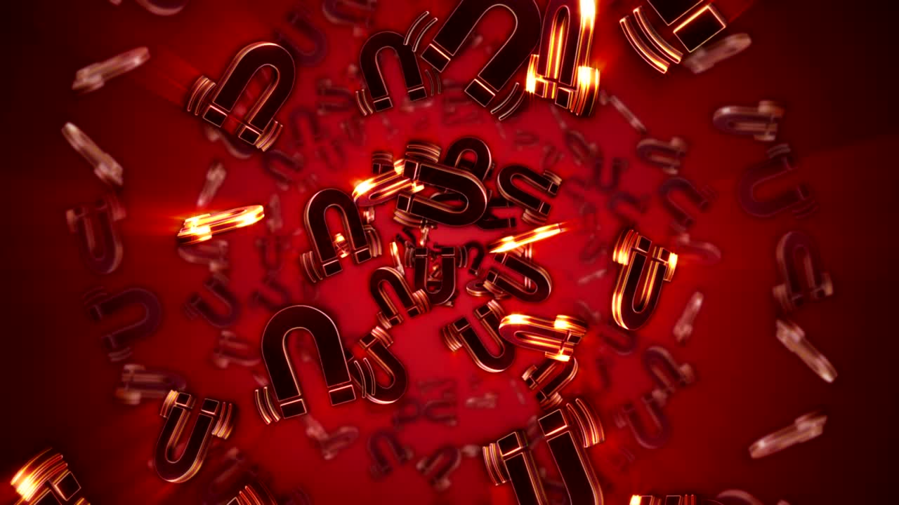 강한 자기장, 위험 기호 애니메이션