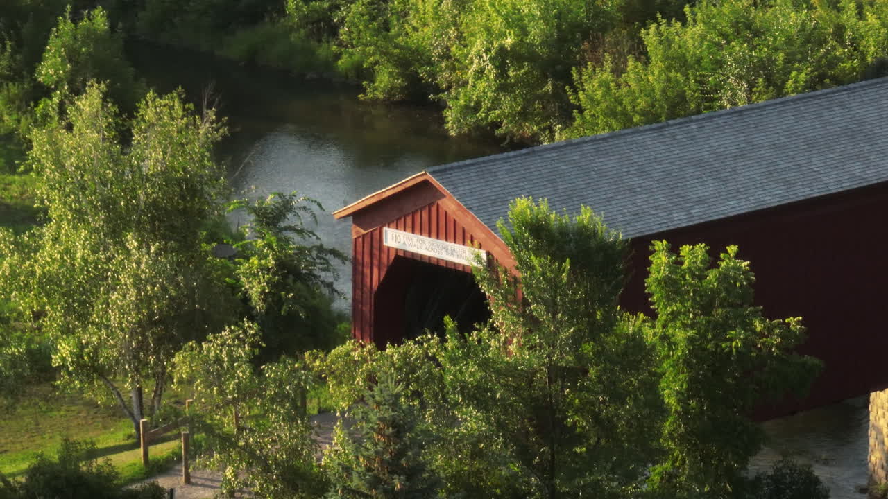 Zumbrota Covered Bridge Park Over Zumbro River In Goodhue County, Minnesota, United States