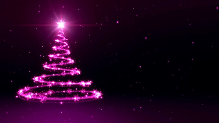 4k Christmas Trees Background With Text - Loop- Christmas card