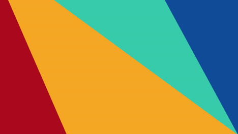 animación de formas coloridas sobre un fondo blanco