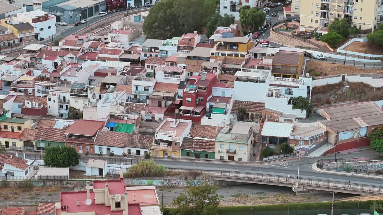 Drone footage shows a picturesque village near Malaga, Spain