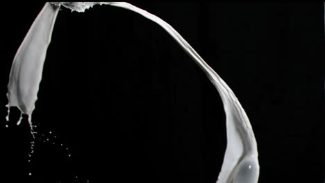 splashes of milk in super slow motion