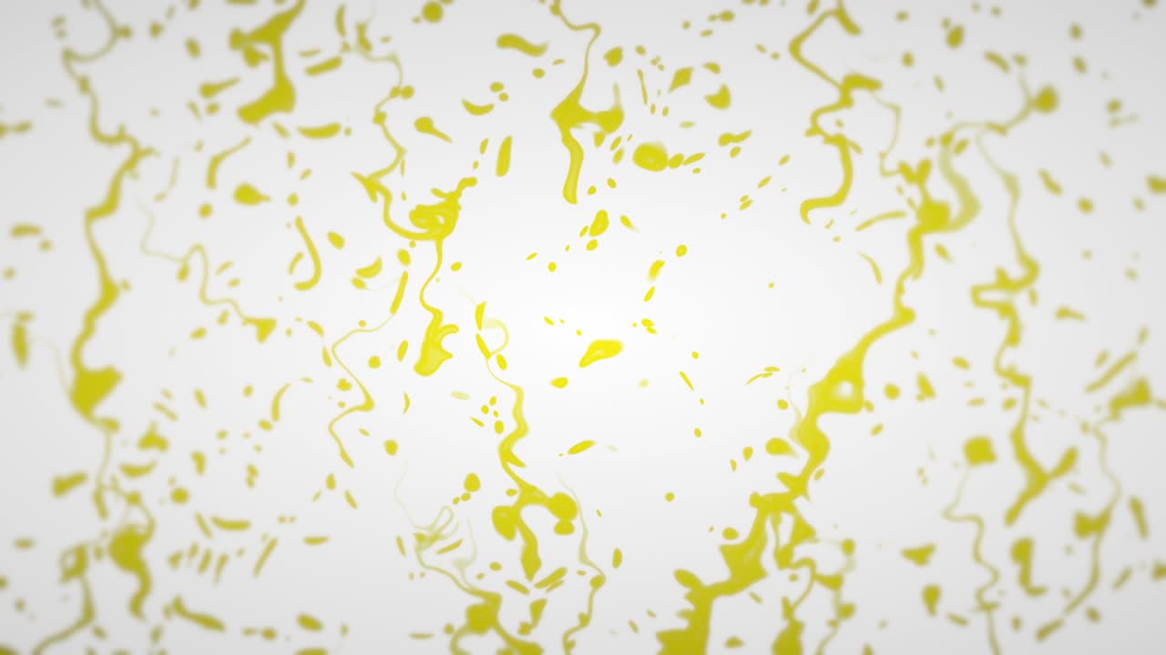 un bucle de vertido de tinta amarillo