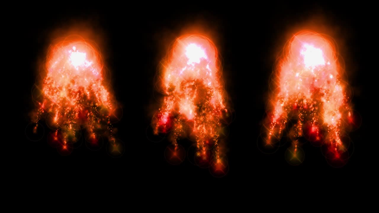 Sparks fire color particles animation motion graphics