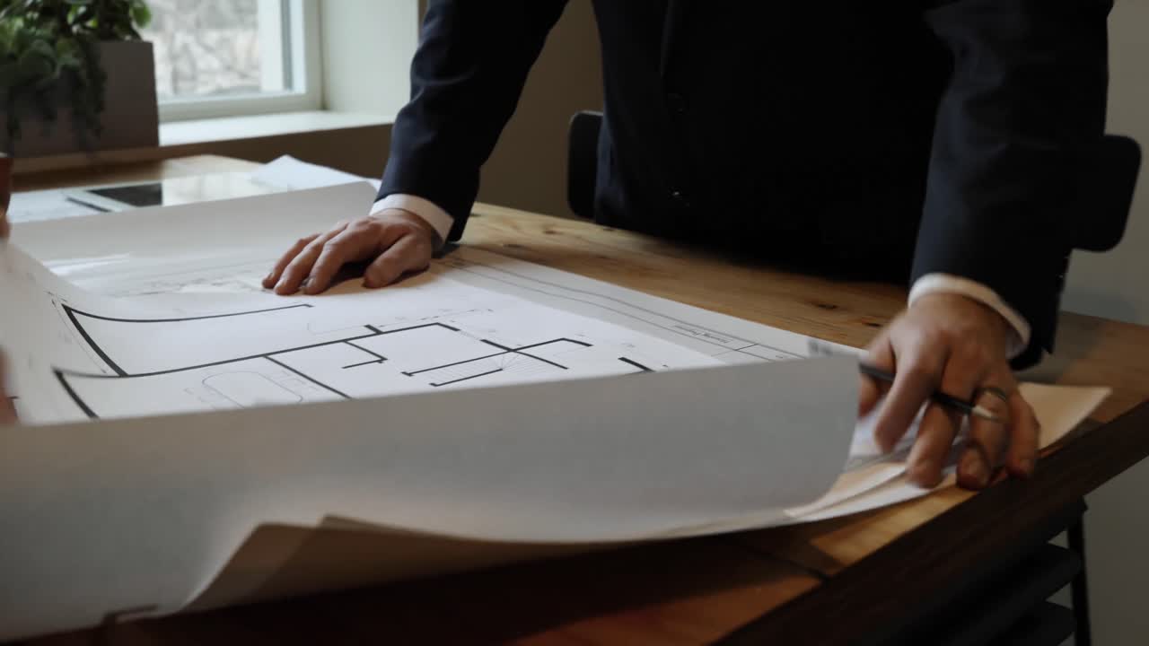 arquitectos mirando los planes