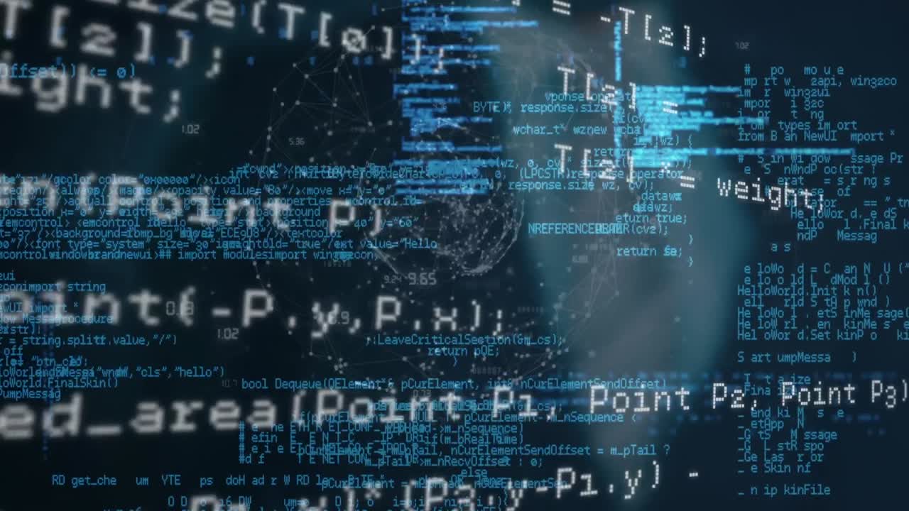 animation du traitement des données sur l'écran interactif tactile de l'homme d'affaires