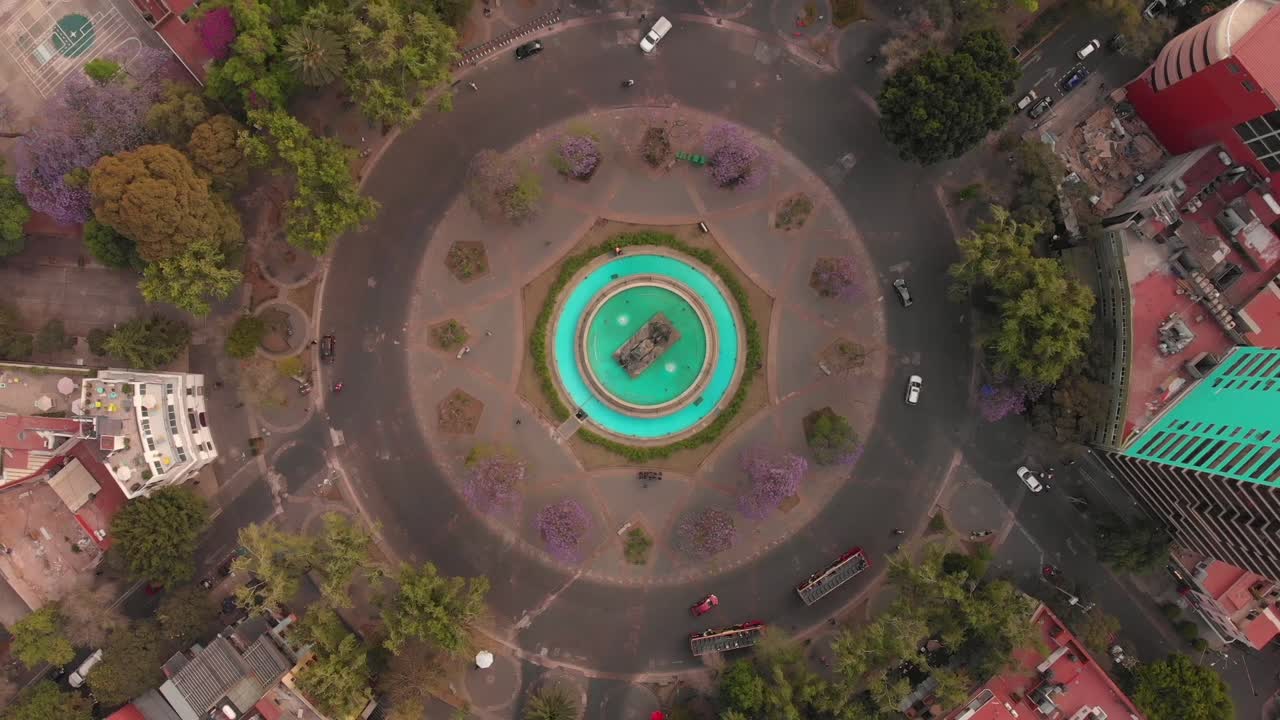 Aerial view of the Cibeles Roundabout in Mexico City