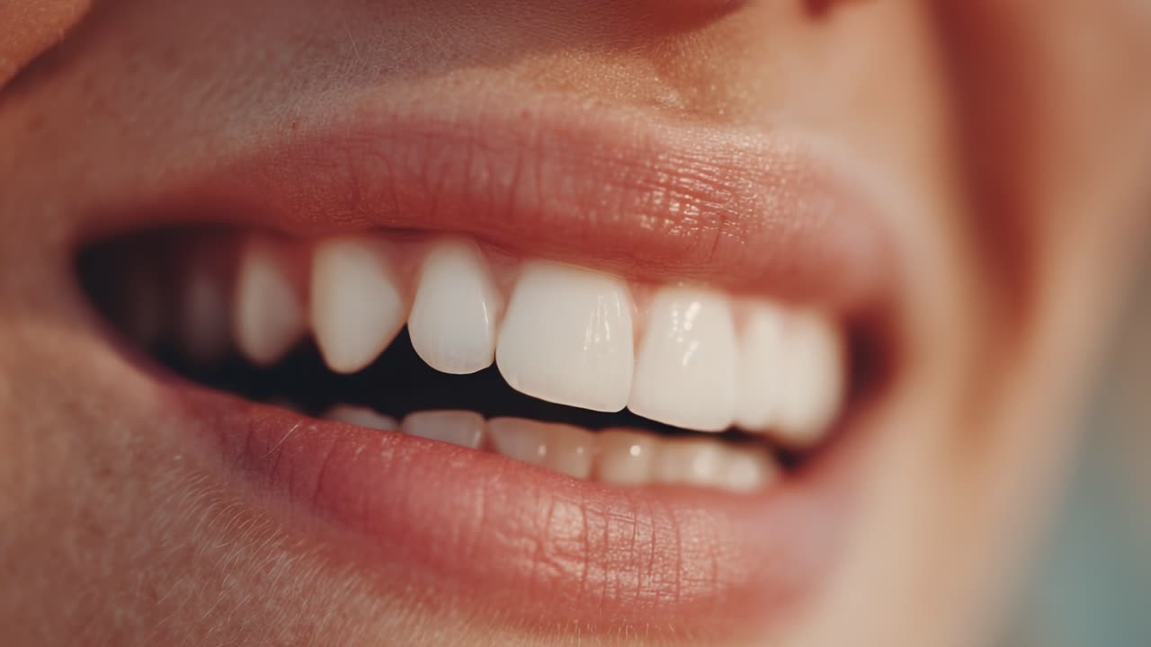 A Close-Up on a Beautiful, Bright Smile Highlighting Healthy Teeth and Gums with a Radiant Expression and Natural Glow Reflecting Happiness and Confidence