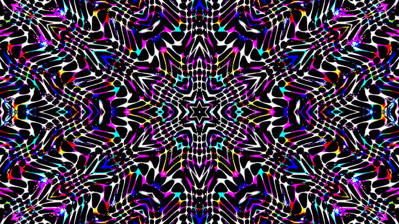 Beautiful abstract kaleidoscope that shines, a radiant light that regulates the subtle movements