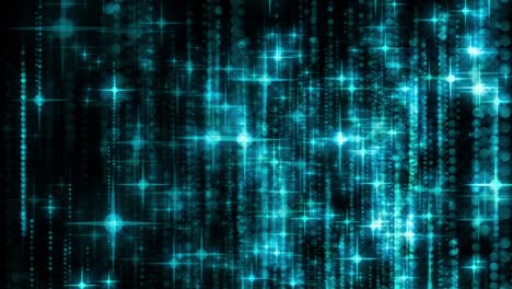 rendering 3d della pioggia glam. il computer ha generato un bellissimo sfondo di stelle, scintille e ghirlande