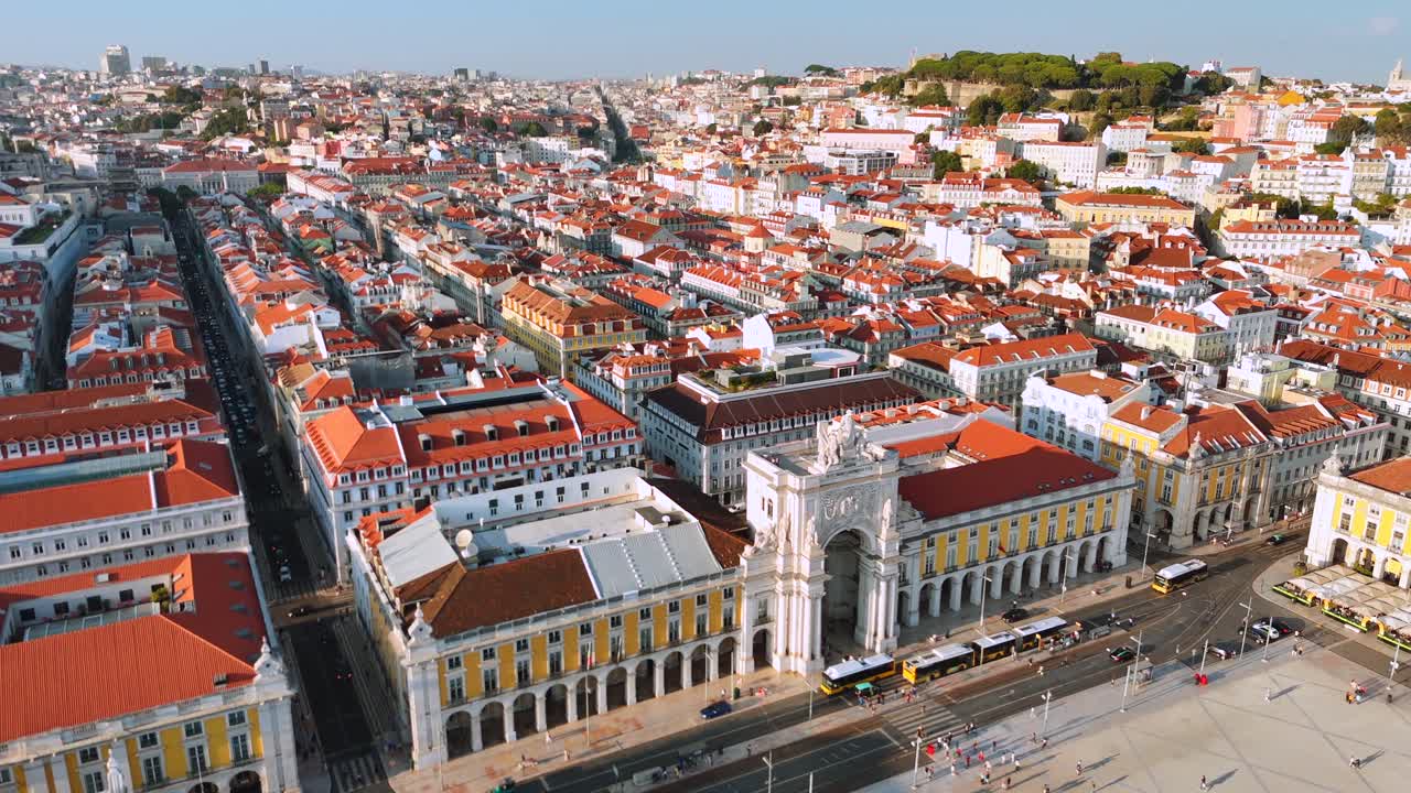 Lisbon Cityscape Aerial View